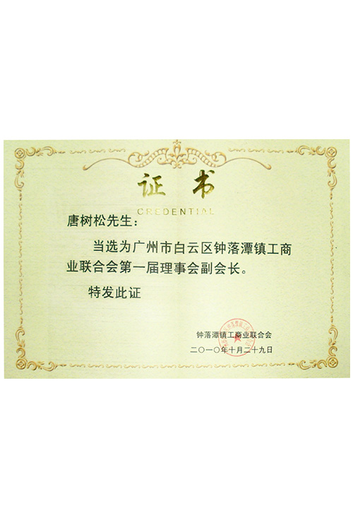 聯合會第一屆理事會副會長